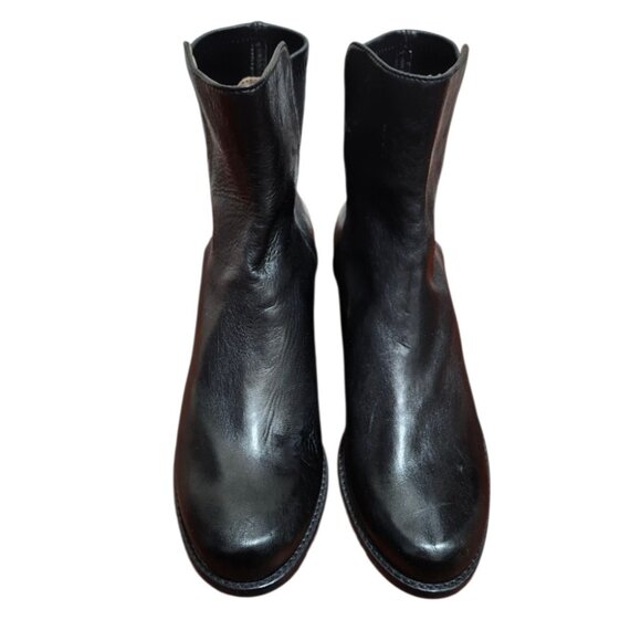 STUART WEITZMAN RESERVE BOOTIE BLACK LEATHER ANKLE CLASSIC BOOT SZ 8.5 NEW - Picture 4 of 14